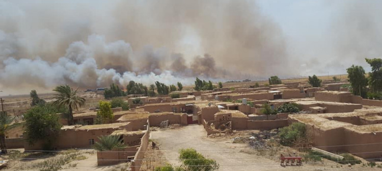 له‌ داقوق ئاگر كه‌وته‌وه‌<br>نزیكی ماڵه‌كانه‌ و خه‌ڵك كه‌وتۆته‌وه‌ مه‌ترسییه‌وه‌